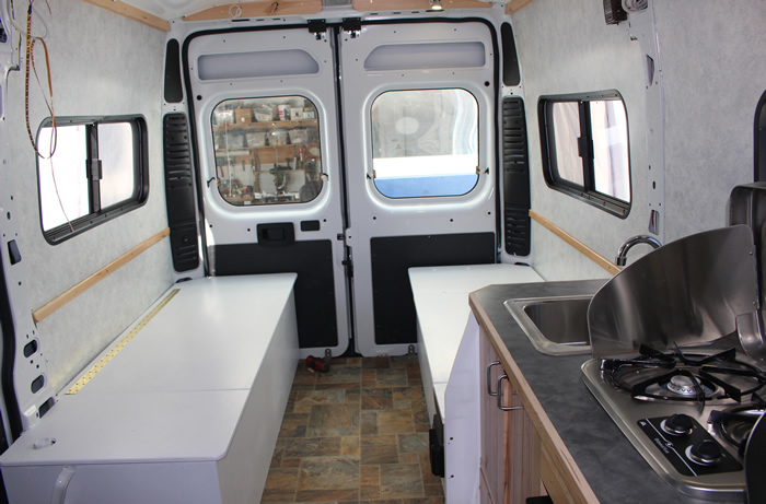 Bed area van conversion